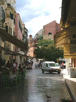 Strasse in der Altstadt von Korfu Stadt - Kerkira