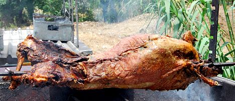 Lamm am Spieß